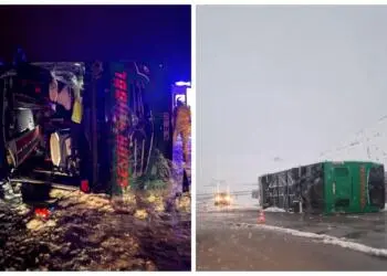 Çewlîg de otobuse qeza kerd: Di merdimî merdî, 16 kesî birîndar bîyî