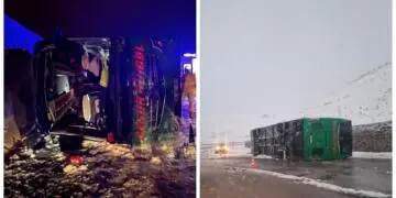 Çewlîg de otobuse qeza kerd: Di merdimî merdî, 16 kesî birîndar bîyî