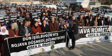 TJA, DBP û DEM Partiyê li sînor zincîra mirovan ava kir