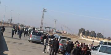 Şêniyên Hesekê bi karwaneke mezin çûn Bendava Tişrînê