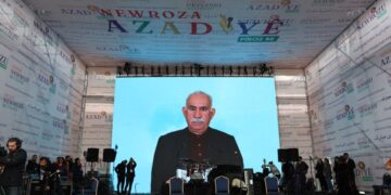 Rayberê Şarê Kurd Abdullah Ocalanî Newroza şarî pîroz kerd