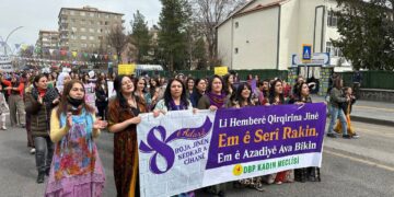 Mîtîngê Amedî bi siloganê ‘Jin jiyan azadî” destpê kerd