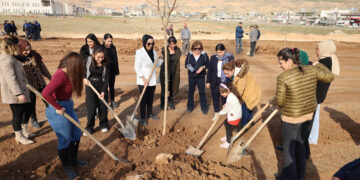 Şaredariya Cizîrê bi boneya 8ê Adarê dar çandin