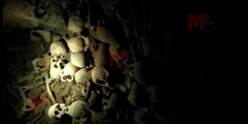 Binê dêrê kirine gora komî: Tije kilox û hestî hatin dîtin