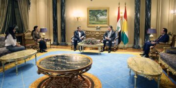 Mazlûm Ebdî û Îlham Ehmed li gel Nêçîrvan Barzanî civiyan