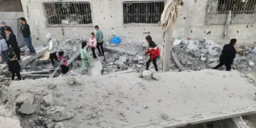 57 zarok ji birçîna li Xezayê mirin