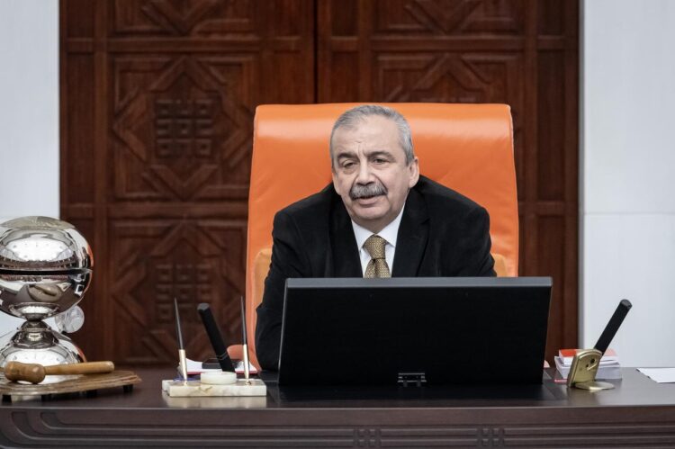 ANKARA, TURKIYE - (ARCHIVE): A file photo dated March 18, 2025 shows The Turkish Grand National Assembly convenes under the chairmanship of Deputy Speaker Sirri Sureyya Onder in Ankara, Turkiye. Deputy Speaker of Turkish Parliament and DEM Party Istanbul MP Sirri Sureyya Onder passed away on the 18th day of his treatment due to multiple organ failure. ( Özge Elif K?z?l - Anadolu Agency )