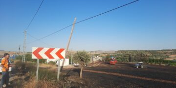 Ji ber têlên DEDAŞê zeviyên gund şewitîn