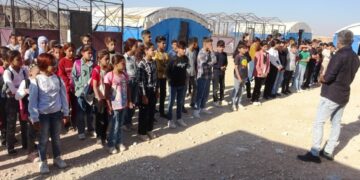 Kampê Koçberan ê Girê Spî de îmkanê perwerdeyê kêm ê