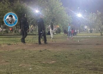 Bekçî bi keleşan li nav parqan digerin