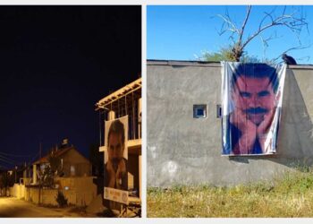 Ciwanên Wanê bi posterên Abdullah Ocalan tax xemilandin