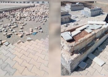 Li Minbicê kevirên goristana şehîdan dizîn