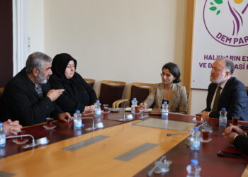 Dayik û bavê Rojîn Kabaîşê serdana DEM Partiyê kir