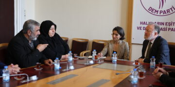 Dayik û bavê Rojîn Kabaîşê serdana DEM Partiyê kir