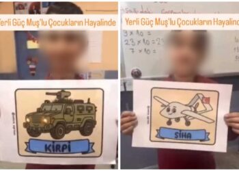 Resmên milîtarîst bi xwendekaran da xêzkirin!