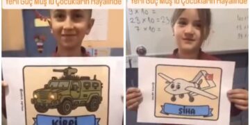 Resmên milîtarîst bi xwendekaran da xêzkirin!