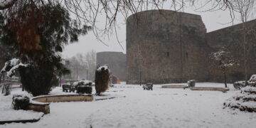 Li Amedê berfê her der spî kir