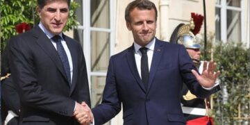 Macron û Barzanî banga rawestandina rageşiya Sûriyeyê kirin