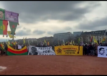 Li Brûksel û Cenevre deh hezaran dest bi meşê kir: Bo Ocalan azadî bo Rojava statû