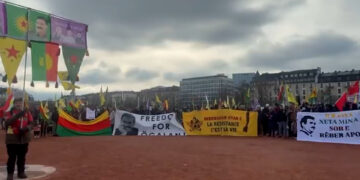 Li Brûksel û Cenevre deh hezaran dest bi meşê kir: Bo Ocalan azadî bo Rojava statû