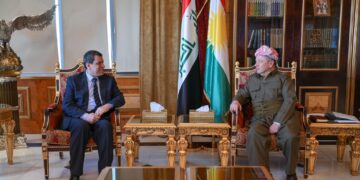 Mezlûm Ebdî û Mesûd Barzanî ameyî têhet