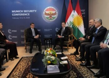 Mazlûm Ebdî û Nêçîrvan Barzanî Munîh de kom bî