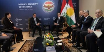 Mazlûm Ebdî û Nêçîrvan Barzanî Munîh de kom bî