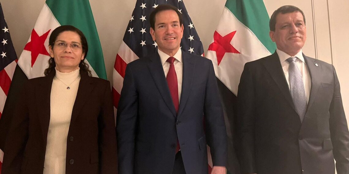 Mazlûm Ebdî û Îlham Ehmed bi Wezîrê Amerîkayê Marco Rubio re civiyan