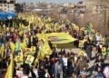 Li Rojavayê Kurdistanê protestoya 15ê Sibatê: Ji Rêber Apo re azadî, ji Rojava re statu