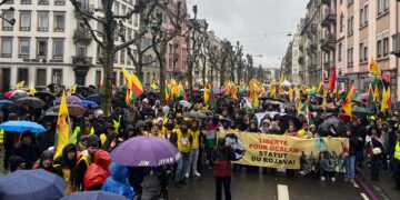 Li Strasbûrgê 100 hezar kes dimeşe: Azadî ji Rêber Apo re statû ji Rojava re HATE NÛKIRIN