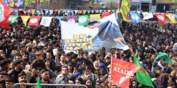 Newroza Wêranşarî de postero gird ê Ocalanî ame akerdene