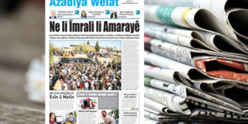 Azadîya Welat bi manşetê ‘Ne li Îmrali, li Amarayê’ vejîya