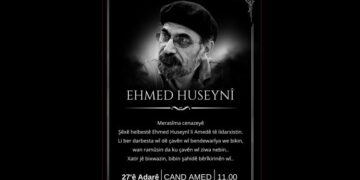 Merasîma cenazeyê Helbestvan Ehmed Huseynî dê sibê li Çand Amedê bê lidarxistin