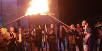 Li Kobanê agirê Newrozê hat pêxistin