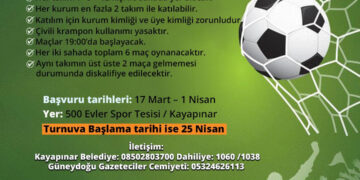 Serlêdanên 2yemîn Turnuvaya Futbolê ya Saziyan dest pê dike