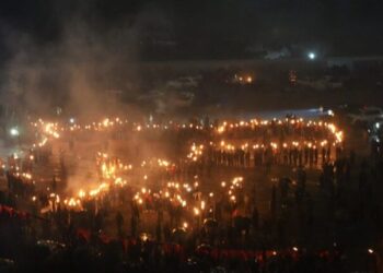 Li Binarê Qendîlê bi meşaleyan Newroz hate pîrozkirin