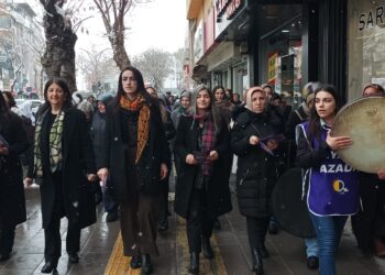 Jinên Wanê dawetî mitînga 8ê Adarê kirin