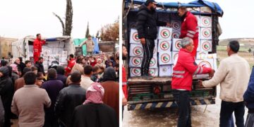 Heyva Sor li gundewarên Kobanê alîkarî belav kir