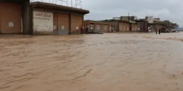 Li Qamişloyê lehî rabû mal di bin avê de man