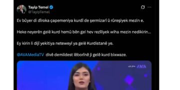 Temel: AVA TV divê demildest lêborînê bixwaze