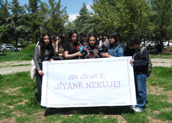 Xwendekarên Zanîngeha Dîcleyê li dijî kuştina jinan rabûn