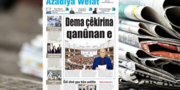 Azadîya Welat bi manşetê ‘Dema çêkirina qanûnan e’ vejîya