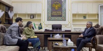 Parêzgarê Hesekê şandeya NYê pêşwazî kir