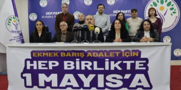 DEM Partiya Stenbolê: Bi daxwaza aştiyê em ê li qada 1ê Gulanê bin