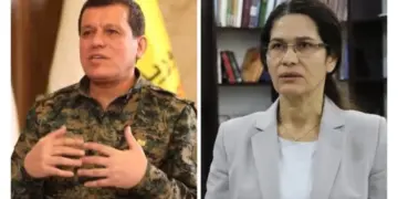 Îlham Ehmed û Mazlûm Ebdî li Şamê ne