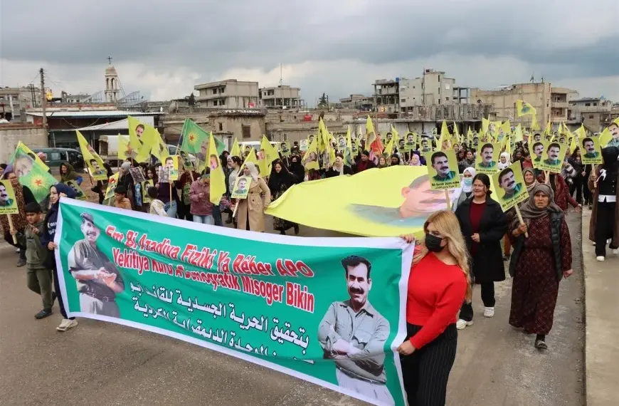 Qamişlo ji bo azadiya Abdullah Ocalan meşiya