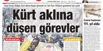 Ji Yenî Yaşamê manşeta Aqilê Kurdan: Hişmendiya dagirker parçe bû