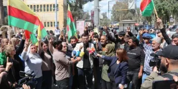Li Hesekê li hember rakirina tabeleya Kurdî çalakî