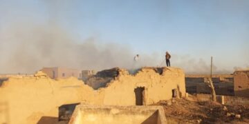 Li Dirbêsiyê zêdetirî 200 donim şewitîn û riya Til Temir-Zirganê hat girtin