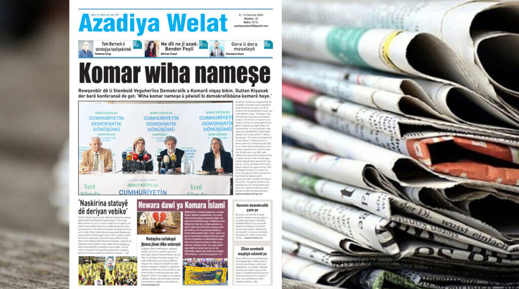 Azadîya Welat bi manşetê ‘Komar wiha nameşe’ vejîya